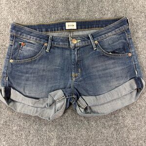 Hudson Jeans Hampton Women's Rolled Cuff Denim Shorts - Medium Blue Wash